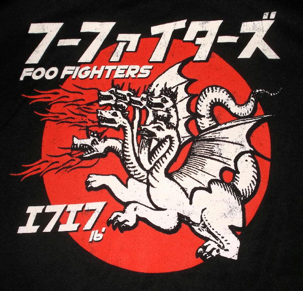 バンドTシャツ 公式 フー ファイターズ,Tシャツ,Foo Fighters,DRAGON