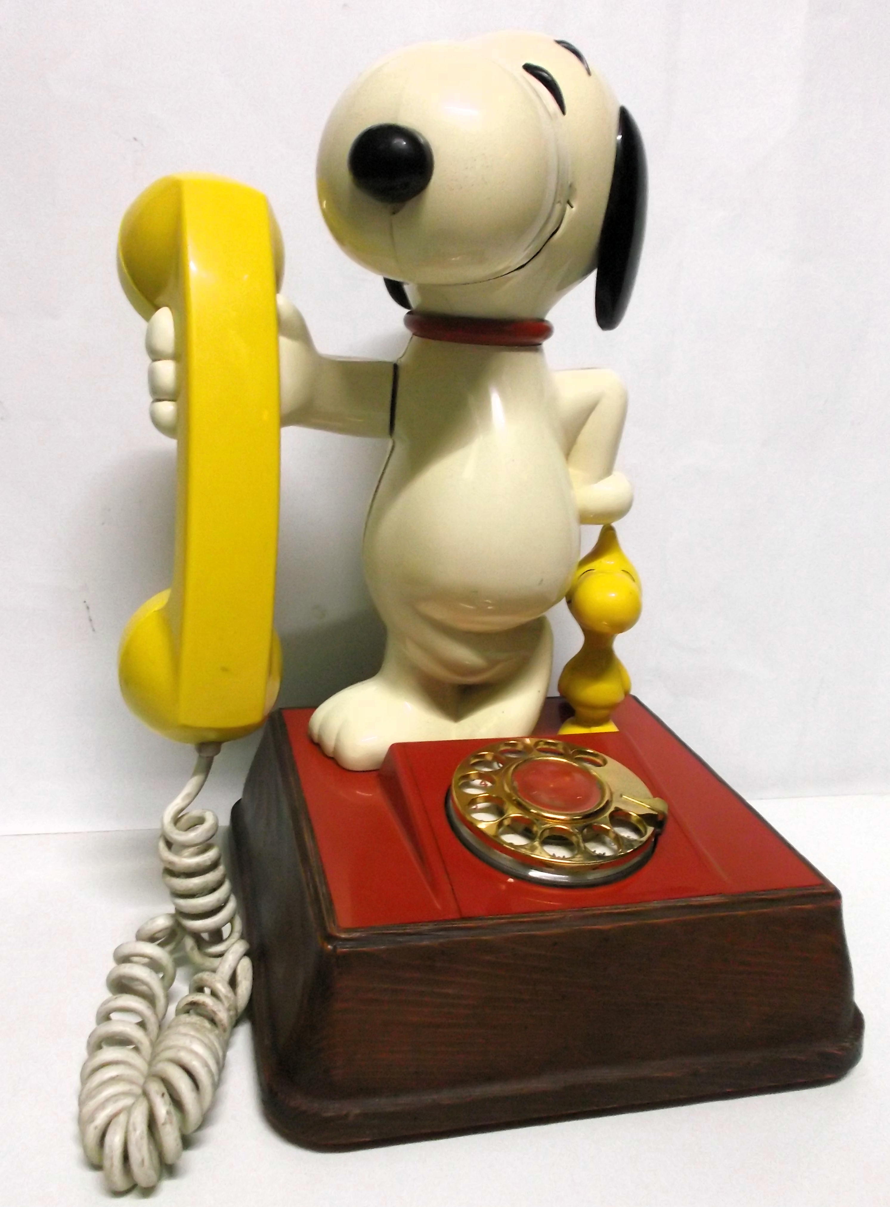 新作入荷!!】 スヌーピー 電話機ダイヤル式 1970年代ヴィンテージ - キャラクターグッズ